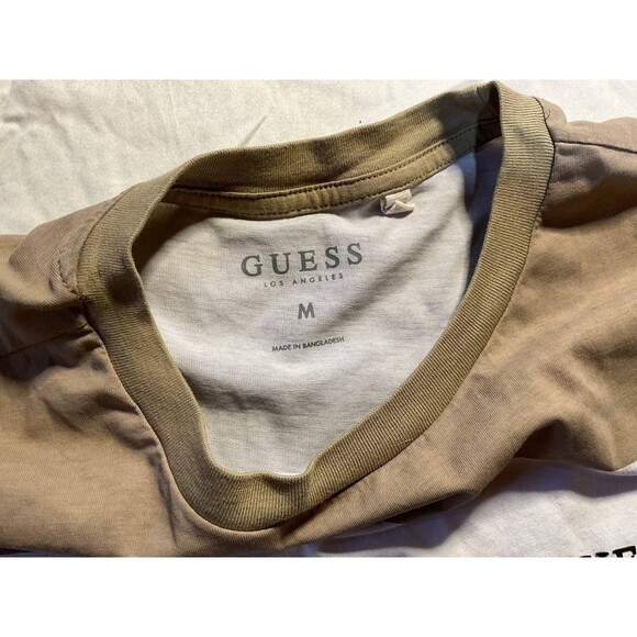 Guess Striped T-Shirt Mens Size Medium Multicolor Striped Short Sleeve Crew Neck - Picture 3 of 6